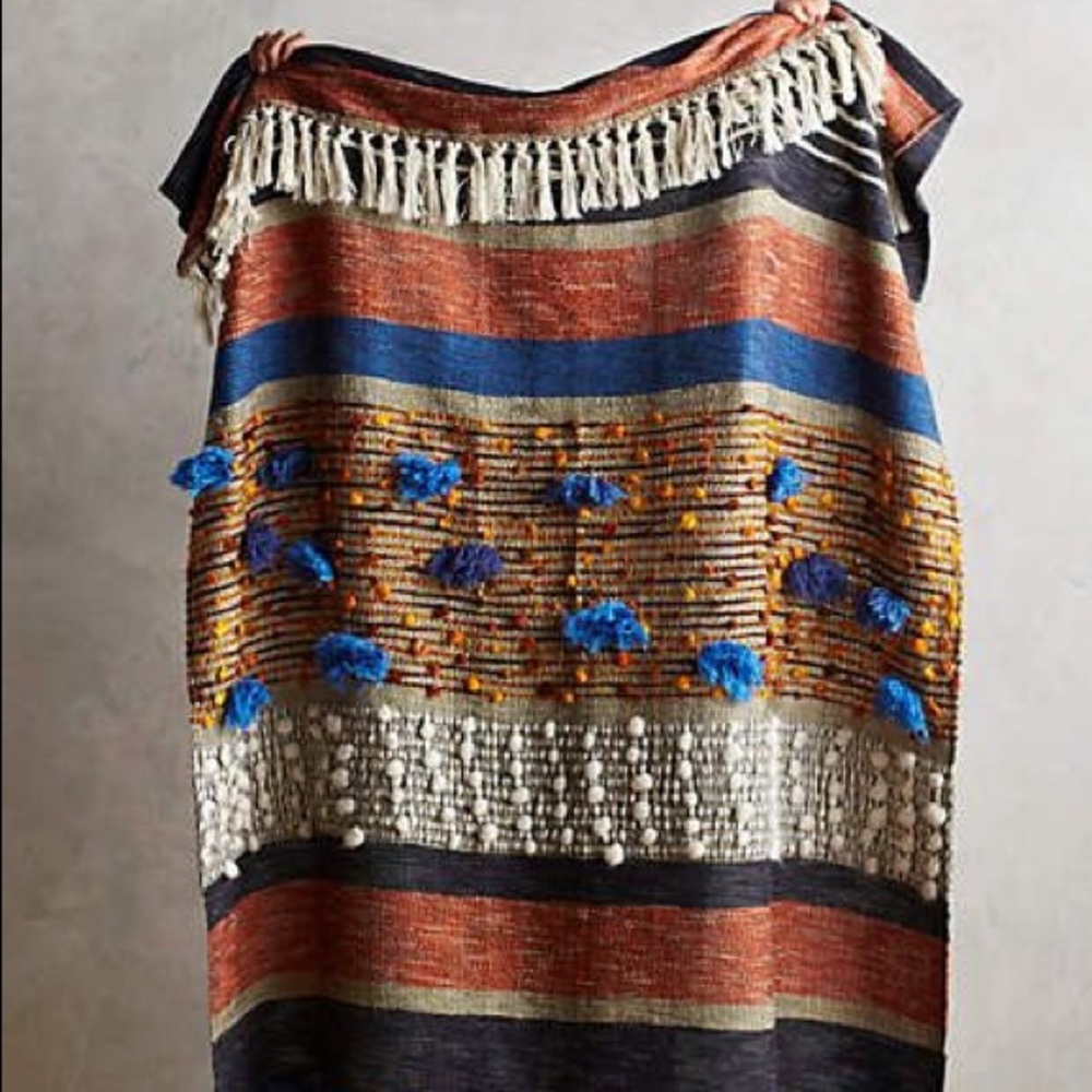 Anthropologie Collaged Majida Throw Blanket